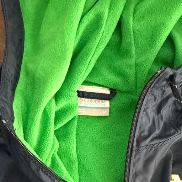 Women's Columbia Navy/Green Notre Dame Fighting Irish Forward Full-Zip windbr M - Picture 4 of 11